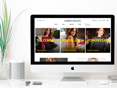 Karen Millen Designs branding design minimal ui ux vector web website