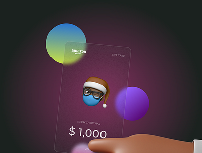 Glass Giftcard adobexd app design glass glassmorphism illustration mock up ui