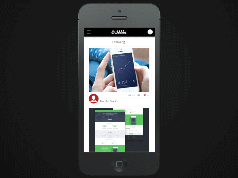 Dribbble App