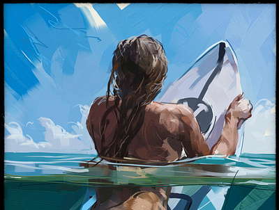 Surfing. graphic design illustration