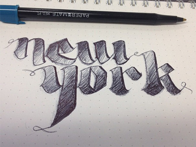 new york hand lettering lettering sketch typography