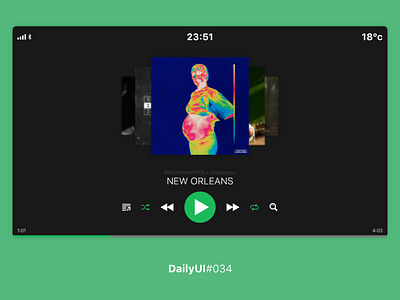 Daily UI - #034 - Car Interface app car car music player daily ui dailyui interface spotify ui ux