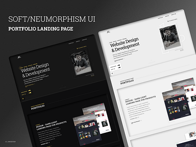 Soft/Neumorphism UI - Portfolio Landing Page