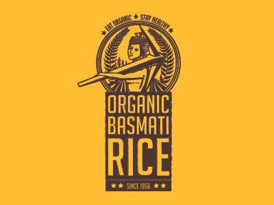 organic basmati rice Logo organic