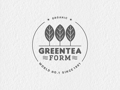 Green Tea logo retro