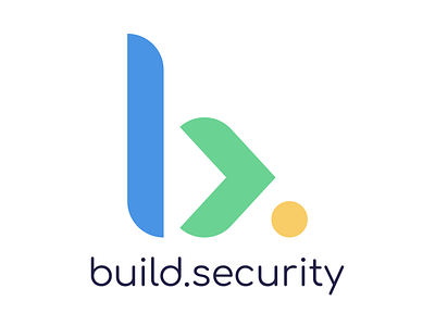 Branding design for "build.security" brand design geomatric letter b logo typography logo