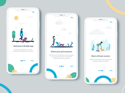 Pet Adoption App Onboarding Screens