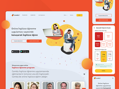 Redesign of Cambly Turkey website adobe xd cambly cambly turkey colorful design design language language website ui uidesign uiux user experience user interface user interface design userinterface website website design