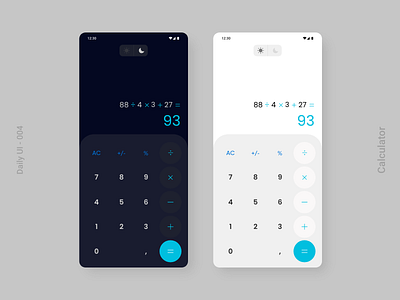 Daily UI 004 - Calculator Design