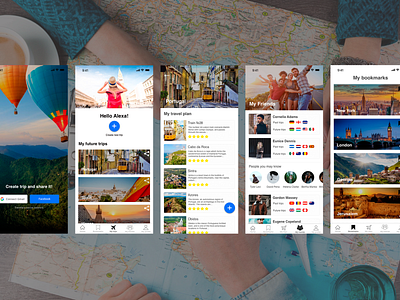 Travel App design interaction mobile design social media travel travel app ui uiux ux