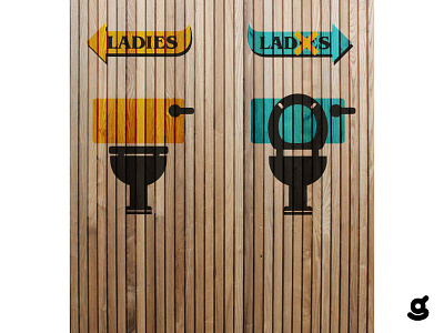 Toilet Signage Concept 2d bold branding concept concept art concept design conceptual art conceptual artwork conceptual design conceptual illustration design flat icon illustration logo logo a day symbol icon typography vector vector art