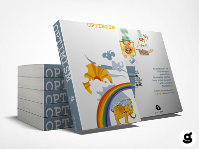 Optimism Book Cover Illustration 2d animal animals bold book book art book cover book cover design book covers character character art concept design flat icon illustration logo typography vector vector art