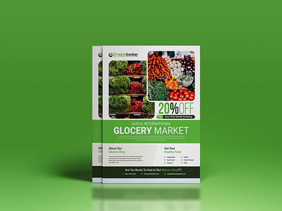 Grocery Store Promotion Flyer biologic discounts distribution eco farmers market fast food food fresh fruit green groceries grocery flyer grocery shop flyer grocery store flyer grocery store promotion flyer local store market organic