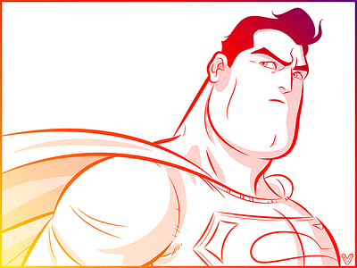 Technicolor Superman big chin hero superman