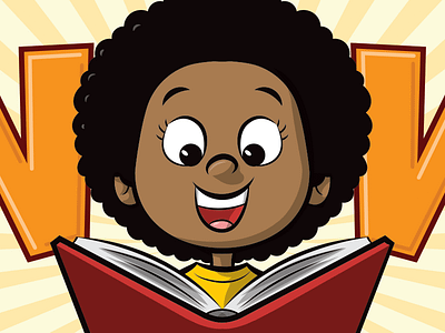 Wow! Bookmark book bookmark cartoon cute happy illustration reader reading scholastic wow