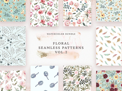 Download Floral Patterns Bundle Vol 2 By Texture On Dribbble