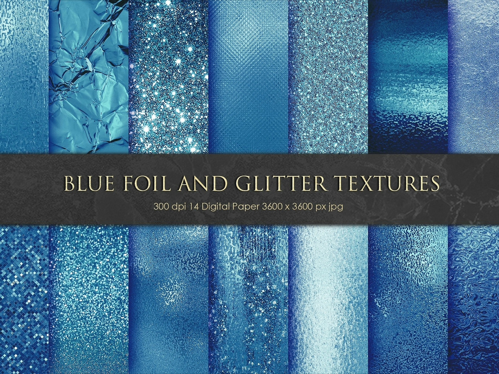 Blue Foil and Glitter Textures by Pattern Texture on Dribbble