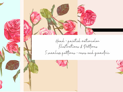 Rose Garden background backgrounds branding color design elegant fabric fabric pattern floral flower illustration ink texture ink textures logo modern pattern print texture textured textures
