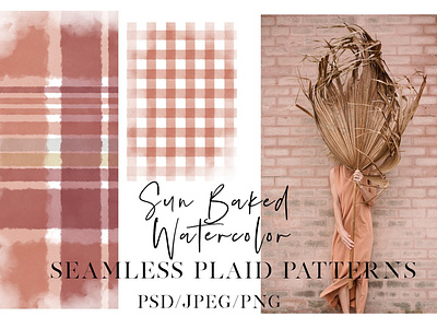 Sun Baked Watercolor Plaids background backgrounds branding color design elegant fabric fabric pattern floral flower illustration ink texture ink textures logo modern pattern print texture textured textures