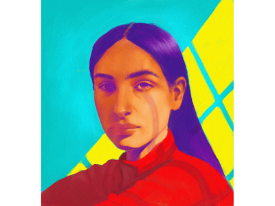 Portrait of a Girl colors design digital digitalart illustration