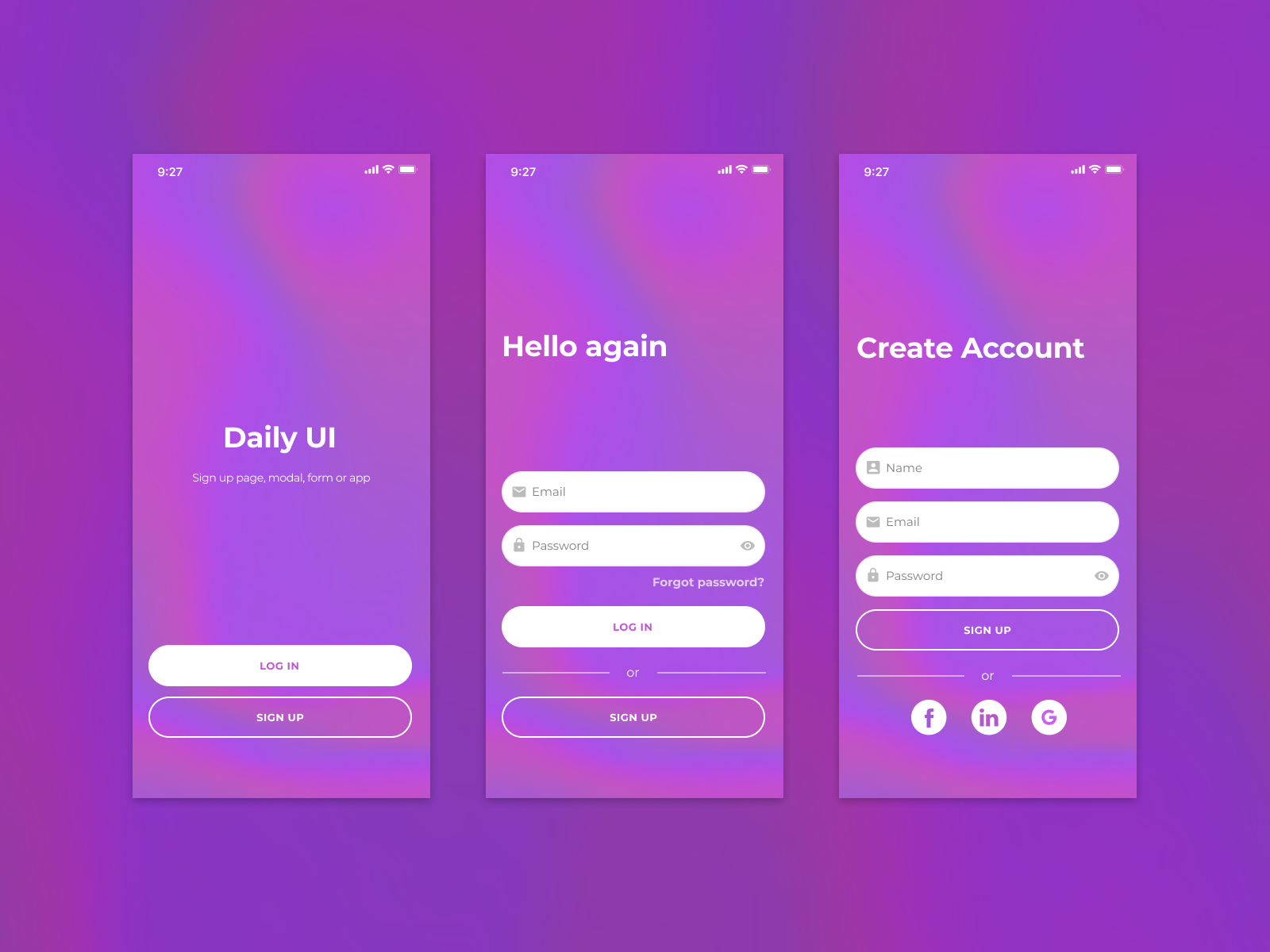 Daily UI Sign Up by Zuzanna Suska on Dribbble