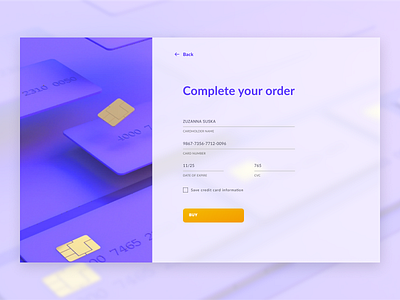 DailyUI / Credit Card Checkout