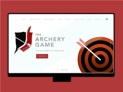 Archery Game Landing Page archery archerygame bowandarrow branding daily003 dailyui dailyuichallenge design illustration landingpage thearcherygame ui vector web