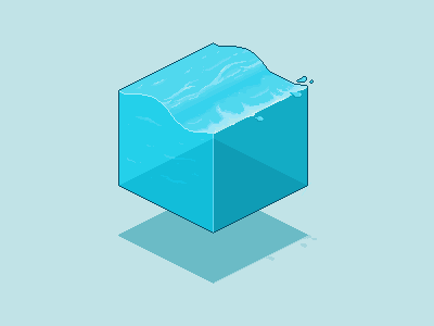 Pixel Cube : Water cube pixel pixel art video game water