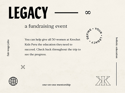 Legacy Fundraiser kki layout non profit retro type