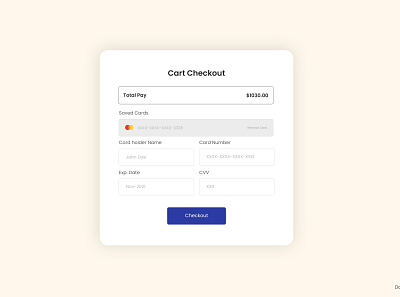 Cart Checkout dailyui design ui