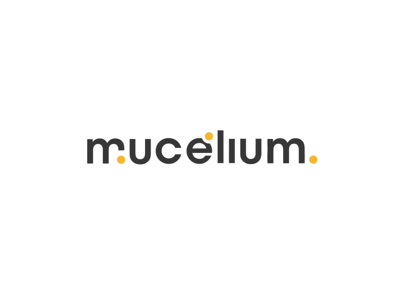Mucelium animation branding logo typography vector