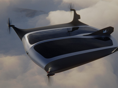 Manta Airship Concept blender3d concept design design