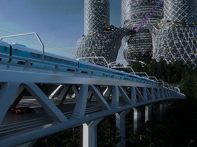 Apex Sustainable City Hub Giga-structure architecture blender3d concept