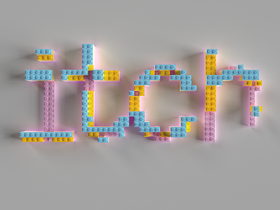 Lego logo blender 3d