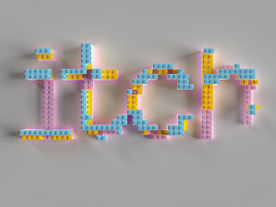 Lego logo blender 3d