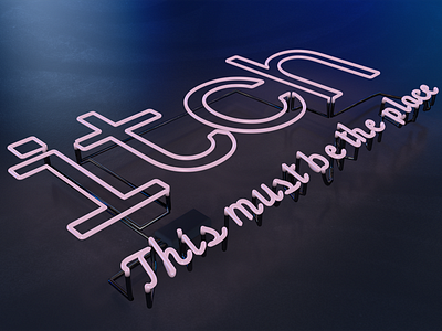 Neon logo blender 3d