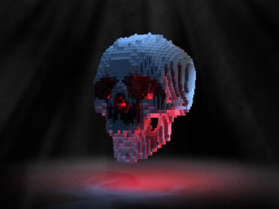 Lego skull blender3d