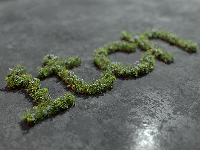 Grass logo blender3d