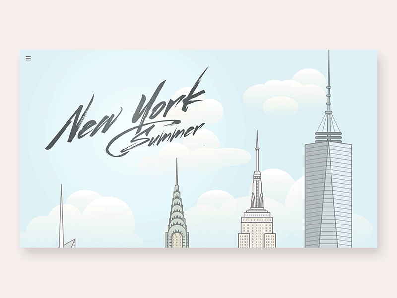 My Summer in New York animation parallax scroll story ui web