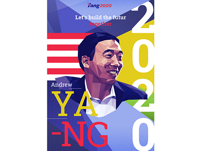 Yang 2020 poster lowpolygon poster art yang2020 yanggang