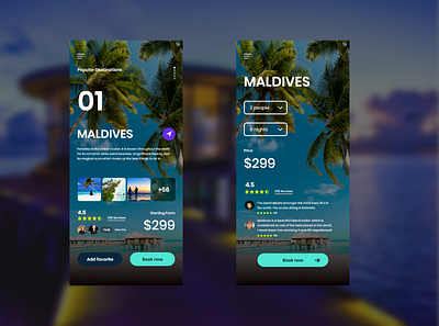 Travel App adobexd design fun paradise travel ui ux design