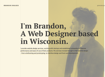 Brandon Walker - Webflow Portfolio Template design template template design ui ui animation web design web development webdev webflow website website builder