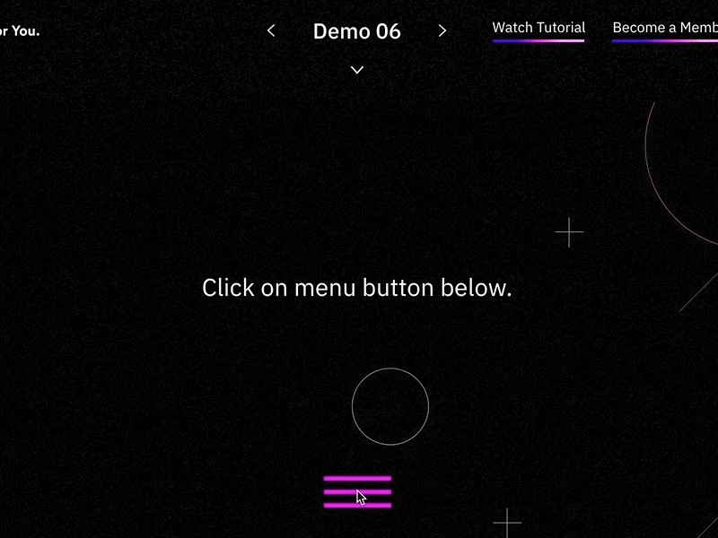 Daily Interaction #6 - Fullscreen Menu with Hover Animation