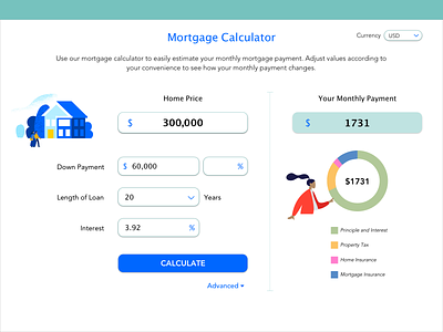 Mortgage Calculator calculator dailyui mortgage