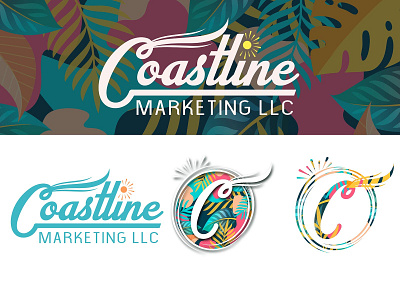 Coastline Logo Design beach coastal logo design logo designer logos tropical
