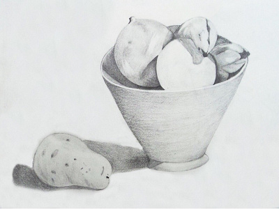 Pencil Shading banana drawing mod pot potato