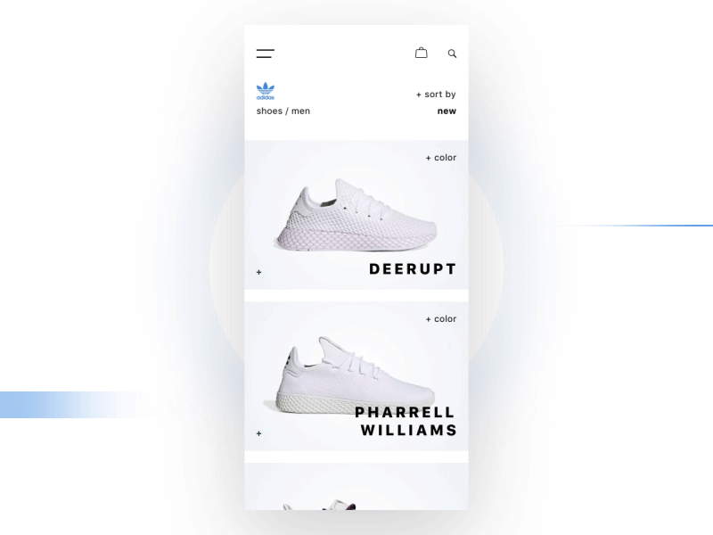 Shop screen - Animation animation app clean design gif minimal mobile product screen shop ui