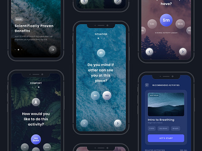 Meditation app concept