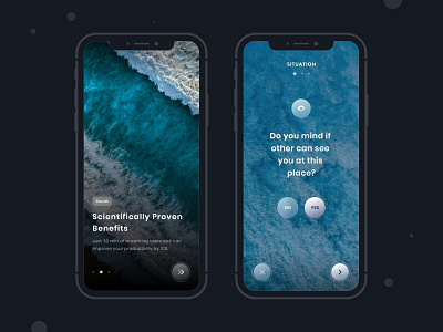 Meditation app onboarding