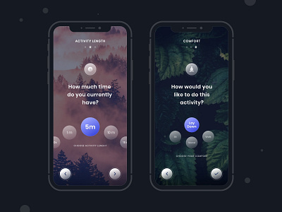 Meditation app onboarding